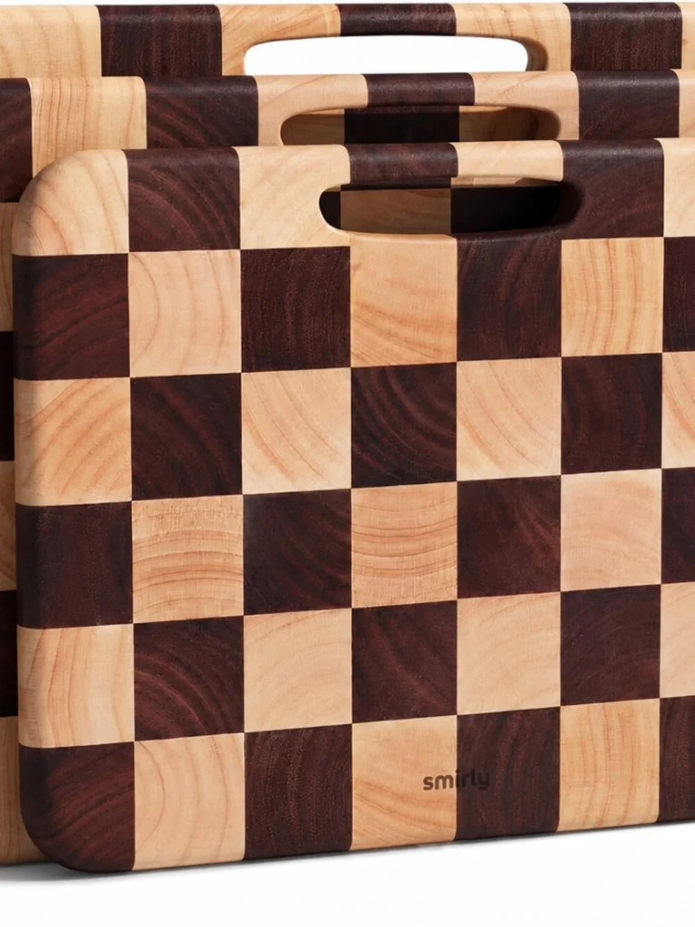 Premium 3-Piece Rubberwood Cutting Board Set, 14.5